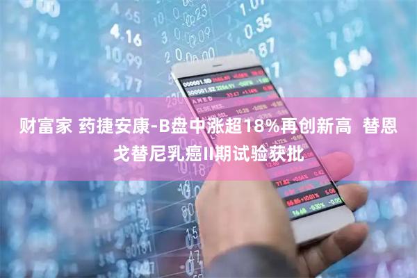 财富家 药捷安康-B盘中涨超18%再创新高  替恩戈替尼乳癌II期试验获批